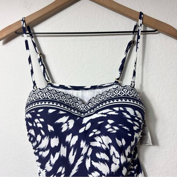 LA BLANCA WOMEN'S STANDARD BANDEAU TANKINI INDIGO SWIMMING TANKINI SIZE US 8 - Picture 7 of 7